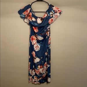 Off-the-Shoulder Floral Dress